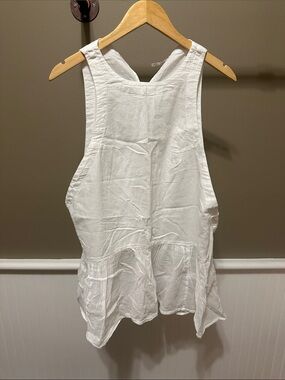 Free People White Linen Swim Coverup Tunic
